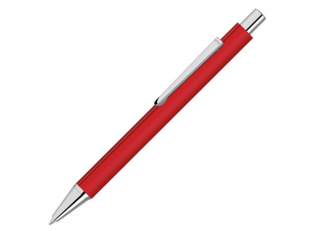 Ручка шариковая металлическая Pyra soft-touch с зеркальной гравировкой (красный)