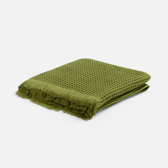 Плед вафельный Elenglect, зеленый