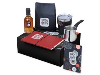 Подарочный набор Re:y. Routine с туркой, термокружкой и кофе (красный)