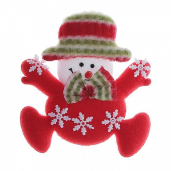 МЯГКИЙ МАГНИТ СНЕГОВИК СНЕЖИНКА 10 СМ 535394