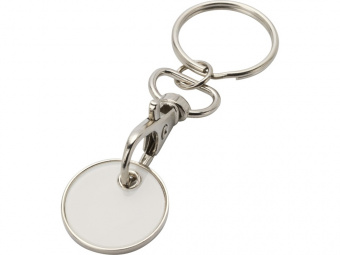 Брелок для ключей Rory с монеткой для тележки (белый)