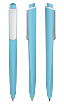 Ручка Torsion/P02 Pigra 02 Soft Touch Premec, голубой, белый клип
