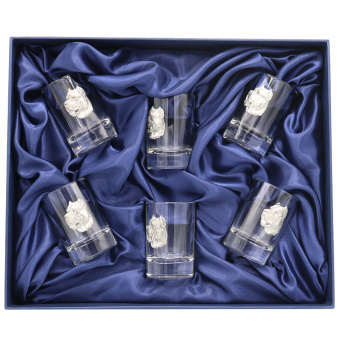 Новогодний набор стопок для водки "Друг человека" 6176