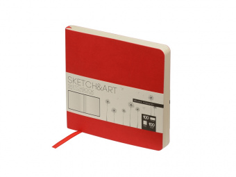 Скетчбук Sketch & Art 100 г/м2, soft-touch (красный)