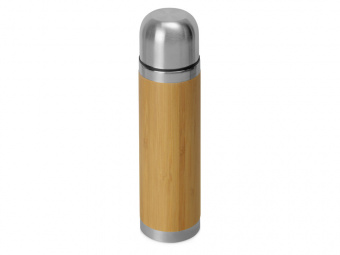 Вакуумный термос из бамбука Ямал Bamboo (натуральный, серебристый)