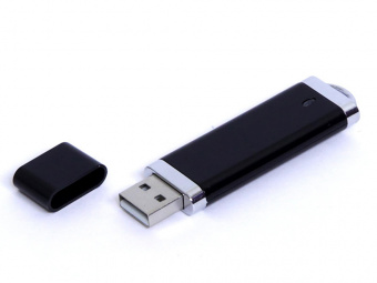 USB 3.0- флешка промо на 128 Гб прямоугольной классической формы (черный)