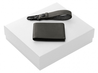 Подарочный набор Long River: кошелек, ремешок для ключей (черный, белый) Подарочный набор Long River: кошелек, ремешок для ключей (черный, белый)