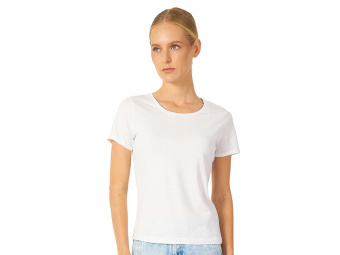 Футболка Sydney с подвернутыми рукавами, женская (белый)