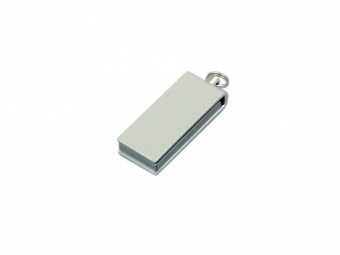 USB-флешка мини на 16 Гб с мини чипом в цветном корпусе (серебристый)