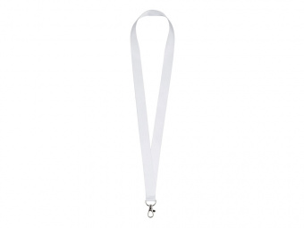 Ланъярд под сублимацию с карабином, 2 см (белый)