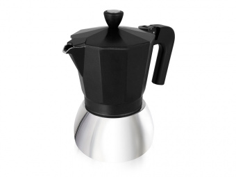 Гейзерная кофеварка Arabica, 300 мл (черный, серебристый)