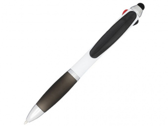 Ручка пластиковая шариковая Nash 4 в 1 (черный, белый)