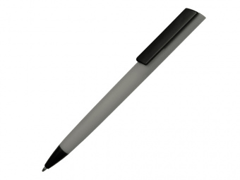 Ручка пластиковая soft-touch шариковая Taper (серый, черный)