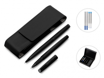 Подарочный набор ручек со сменными стержнями Dumas (черный)