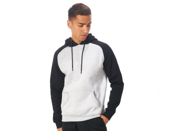 Толстовка с капюшоном Dublin мужская (черный, серый меланж)