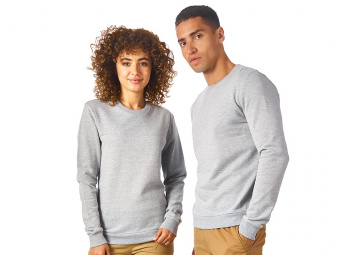 Свитшот Motion с начесом, унисекс (серый меланж)