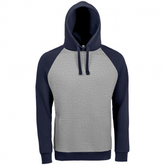 Толстовка унисекс Seattle, серый меланж с темно-синим Толстовка унисекс Seattle, серый меланж с темно-синим