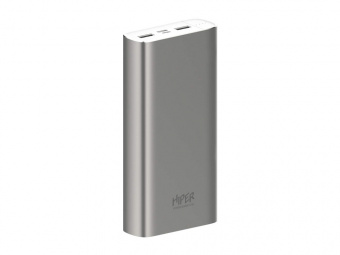 Портативный внешний аккумулятор METAL 20K, 20000 mAh (серебристый)