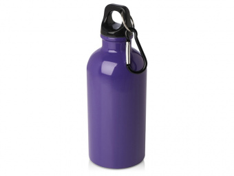 Одностенная бутылка для воды с карабином Oregon, 400 мл (пурпурный)