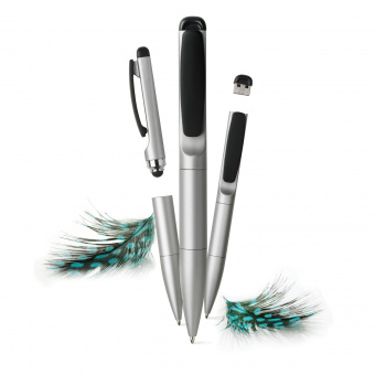 Ручка-стилус Stylo с флешкой 2 ГБ, серебряный Ксиндао (Xindao)