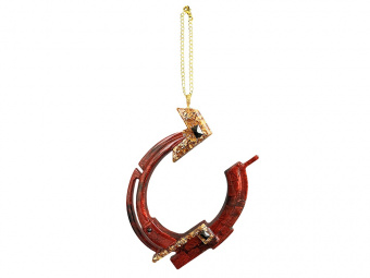 Елочная игрушка Подкова (красный)