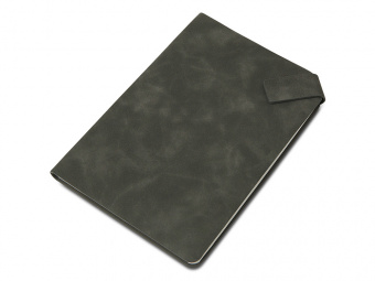 Блокнот А5 с магнитным клапаном в гибкой обложке Chaplin (серый)