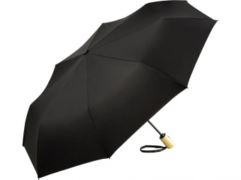 Зонт складной из бамбука ÖkoBrella полуавтомат (черный)