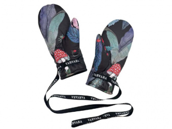 Варежки Зайцы (разноцветный, черный)