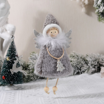 Новогоднее украшение  рождественские ангелы Тамарис, серый