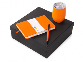 Подарочный набор COLOR IT c блокнотом, ручкой и термокружкой (оранжевый)