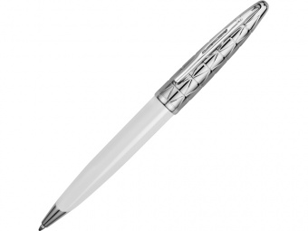 Ручка шариковая Carene Contemporary White ST (белый, серебристый)