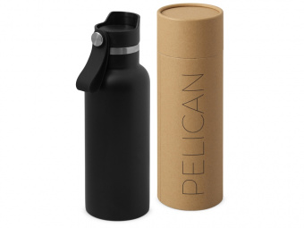 Вакуумная термобутылка Pelican, 500 мл (черный)
