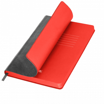 Ежедневник River side недатированный, серый/красный (без упаковки, без стикера)