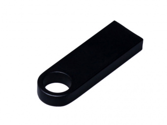 USB 2.0-флешка на 8 Гб с мини чипом и круглым отверстием (черный)