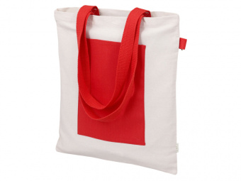 Сумка для покупок Topiс из переработанных материалов (натуральный, красный)