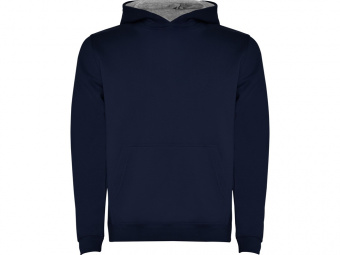Толстовка с капюшоном Urban детская (navy, серый меланж)