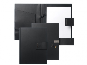 Папка А5 Loop Black с USB-флешкой на 16 Гб (черный)