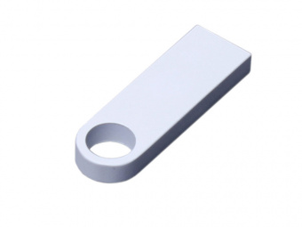 USB 3.0-флешка на 64 Гб с мини чипом и круглым отверстием (белый)
