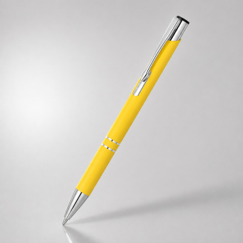 Ручка металлическая шариковая C1 soft-touch (желтый)