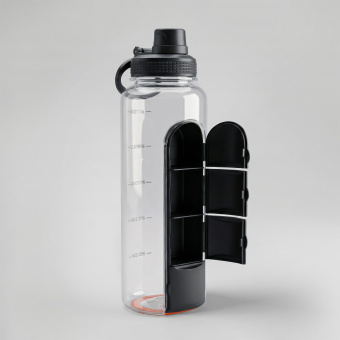 Спортивная бутылка для воды Electrolyte, 1200 мл, тритан (черный)