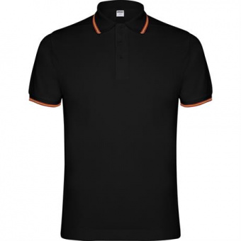 Футболка поло NATION мужская, ЧЕРНЫЙ S
