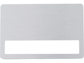 Магнитный металлический бейдж (серебристый)