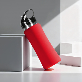 Бутылка для воды Bottle C1, soft touch, 600 мл (красный)