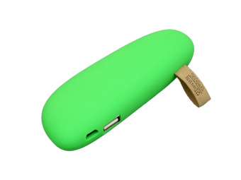 Внешний аккумулятор в форме камня Stone, 2600 mAh (зеленый)
