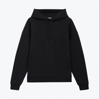 Худи релакс унисекс Баланс, с начесом, черный, размер 3XL/4XL