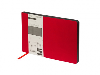 Скетчбук А5 Sketch & Art 200 г/м2, soft-touch (красный)