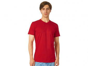 Футболка Heavy Super Club мужская с V-образным вырезом (красный)