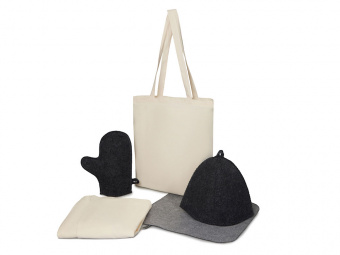 Банный набор с парео Healing Light, женский (серый, белый)