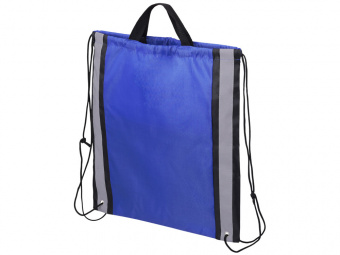 Рюкзак-мешок Savy со светоотражающими полосами по бокам (синий)