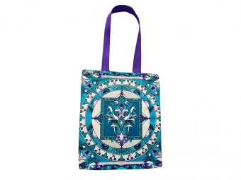 Шоппер Каменный цветок (бирюзовый, сиреневый, разноцветный)
